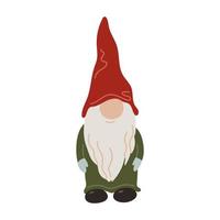 dvärg, gnome eller jul älva. hand dragen vinter- illustration vektor