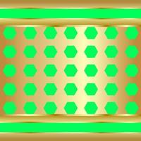 uppsättning grön skärm bakgrund med gyllene geometrisk. vektor