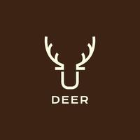 Head deer minimalistischer moderner Logo-Design-Vektor vektor