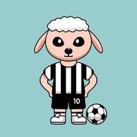 vektor illustration av de djur- karaktär bär en fotboll jersey på de värld kopp