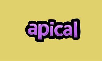 apikala skrivning vektor design på en gul bakgrund