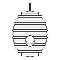 Bienenstock-Baum-Symbol, Umrissstil vektor