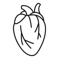Symbol für menschliches Herz, Umrissstil vektor