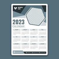 formell företag 2023 kalender mall vektor