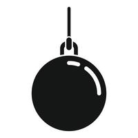 bärgnings- boll ikon, enkel stil vektor