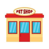 Pet Street Shop-Symbol, flacher Stil vektor