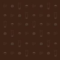 Bubble Tea Druckhintergrund in Linienkunstdesign für Getränke- oder Werbevorlagendesign vektor
