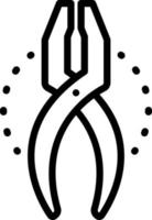 Liniensymbol für Werkzeug vektor