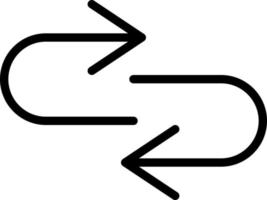linje ikon för svar vektor