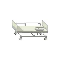 mobil medicinsk säng ikon, tecknad serie stil vektor