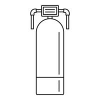 Symbol für Druckwasserfilter, Umrissstil vektor