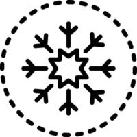 Liniensymbol für Schnee vektor