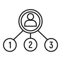 Admin-Arbeitsschema-Symbol, Gliederungsstil vektor