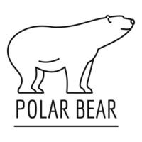 Eisbären-Logo, Umrissstil vektor