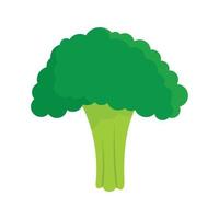 Salat-Brokkoli-Symbol, flacher Stil vektor