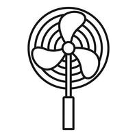 Blade Protect Fan-Symbol, Umrissstil vektor