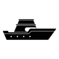 fartyg transport ikon, enkel svart stil vektor
