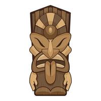 aztekisches Tiki-Idol-Symbol, Cartoon-Stil vektor