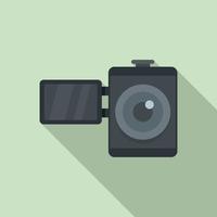 Hem video kamera ikon, platt stil vektor