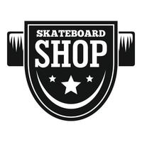 skateboard affär logotyp, enkel stil vektor