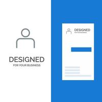 Instagram-Personenprofil legt das graue Logo-Design des Benutzers und die Visitenkartenvorlage fest vektor