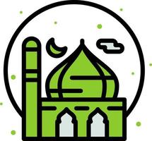 ramadan-symbole muslimisches islamgebet und ramadan kareem dünne liniensymbole setzen moderne flache stilsymbole isoliert auf weiß für infografiken oder webnutzung vektor