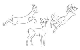 ett linje konst teckning djur- bruka och ren kontinuerlig linje konst teckning abstrakt minimal. vektor