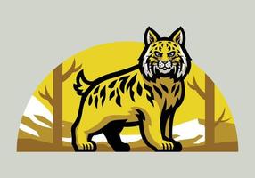 Tiger Wald Hintergrund Illustration pro Vektor