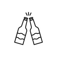 Flaschen-Symbol. Gliederungssymbol vektor