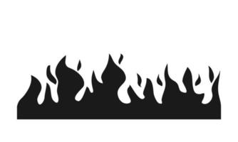 klotter uppsättning av brand flamma ikon symbol. hand dragen stil. isolerat på vit bakgrund. vektor ikon illustration