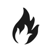 Gekritzelsatz Feuer Flamme Symbol Symbol. handgezeichneter Stil. isoliert auf weißem Hintergrund. Vektor-Symbol-Illustration vektor