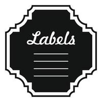 Label-Tag-Symbol, einfacher Stil. vektor