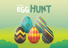 Easter Egg Hunt Vector Wallpaper