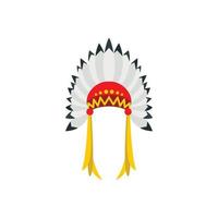 indianische Kopfschmuck-Ikone der Ureinwohner Amerikas vektor