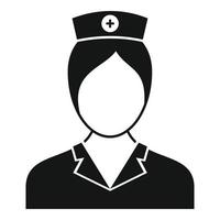 människor sjuksköterska ikon, enkel stil vektor