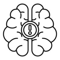 Symbol für Gehirnidee, Umrissstil vektor