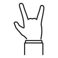 Hand-up-Symbol, Umrissstil vektor