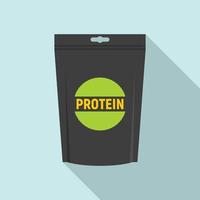 Protein-Paket-Symbol, flacher Stil vektor