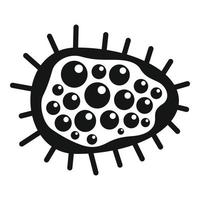 virus mikroorganism ikon, enkel stil vektor