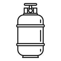 gas cylinder behållare ikon, översikt stil vektor