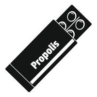 Propolis-Pillen-Symbol, einfacher Stil vektor