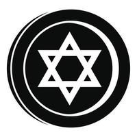 jüdische Sternmünzenikone, einfacher Stil vektor