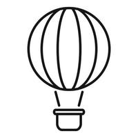 årgång luft ballong ikon, översikt stil vektor