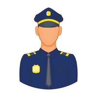 Polizisten-Symbol im Cartoon-Stil vektor