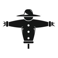 scarecrow hatt ikon, enkel stil vektor