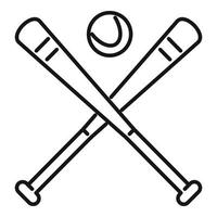 Baseballschläger-Symbol, Umrissstil vektor