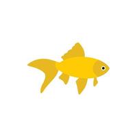 goldenes Fischsymbol im flachen Stil vektor