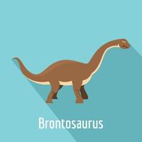 Brontosaurus-Symbol, flacher Stil. vektor