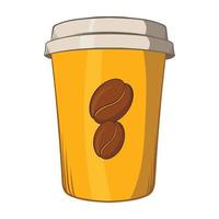 ta bort kaffe kopp ikon, tecknad serie stil vektor
