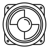 Auto-Musiklautsprecher-Symbol, Umrissstil vektor